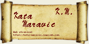 Kata Maravić vizit kartica